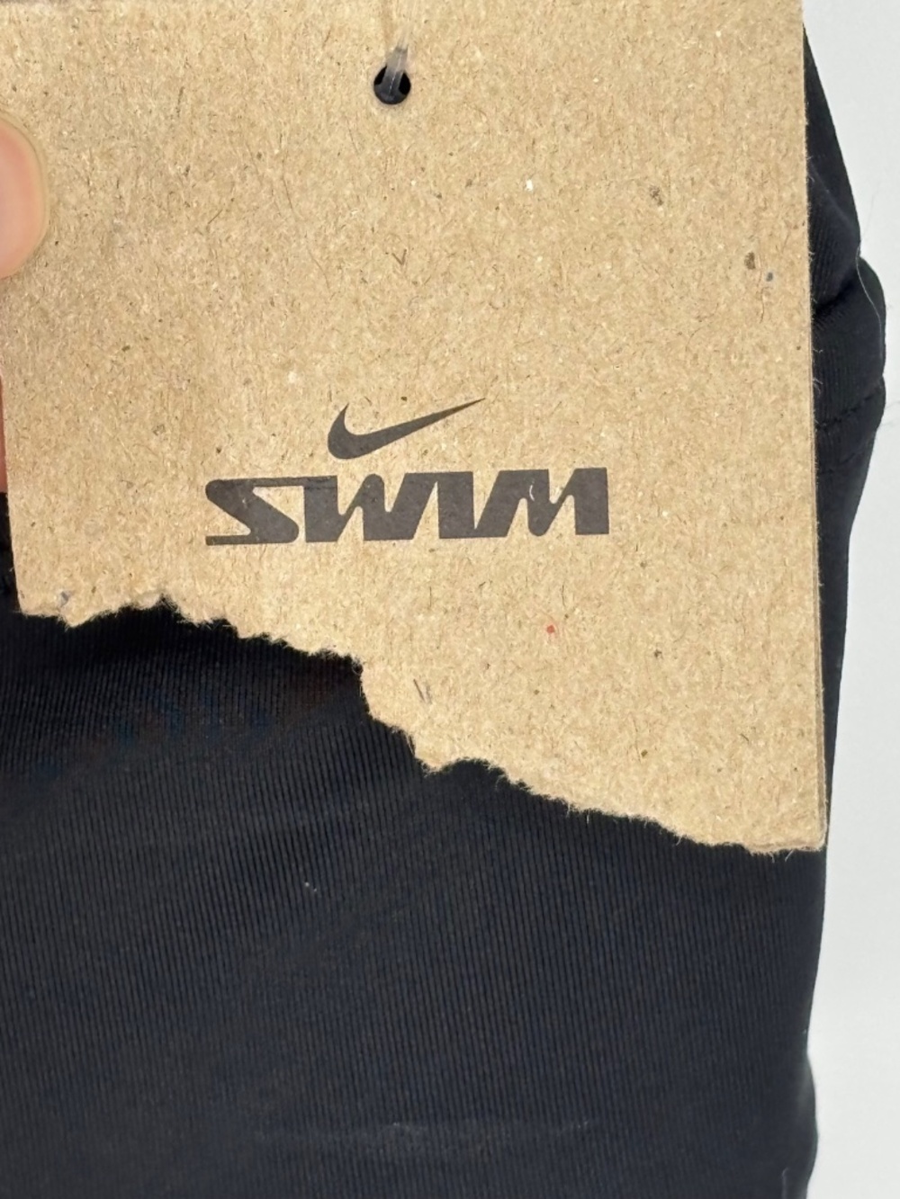 Nike Swim Womens XL Athletic Bikini Top Black White Swoosh Wide Shoulder Straps - Picture 3 of 8